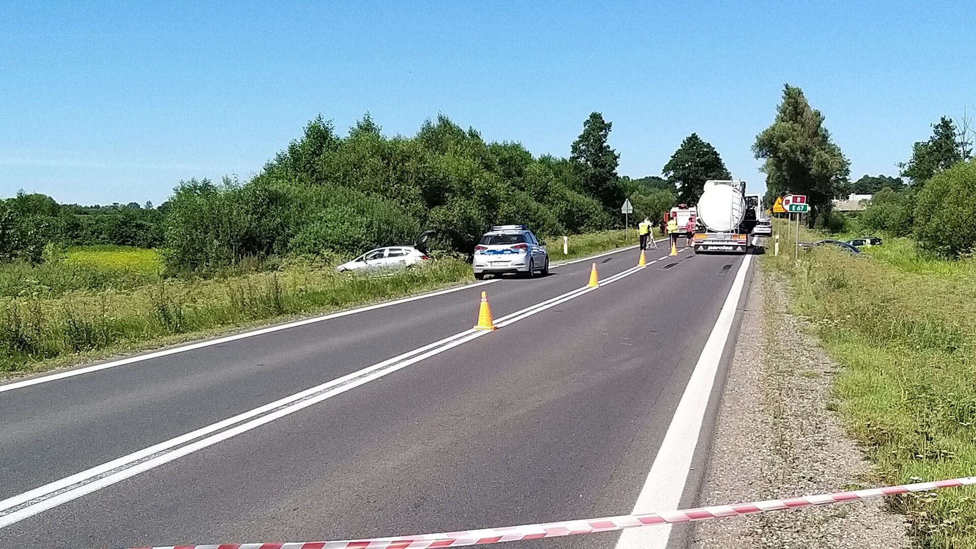 Wypadek na DK nr 8 - sześć osób rannych