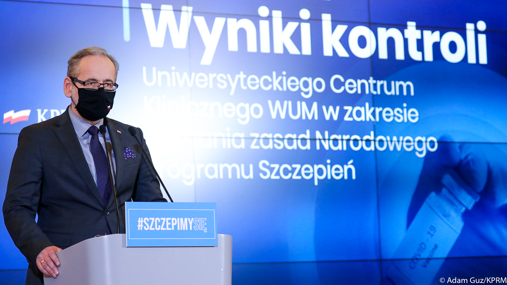 Niedzielski: osoby zaszczepione poza kolejnością w WUM były zgłoszone przed wytycznymi NFZ
