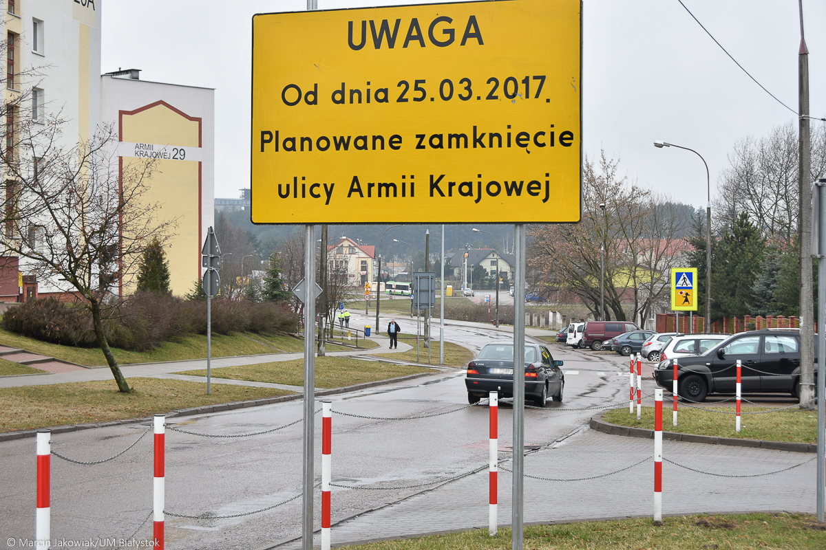 Duże utrudnienia w związku z rozpoczęciem budowy zachodniej obwodnicy Białegostoku