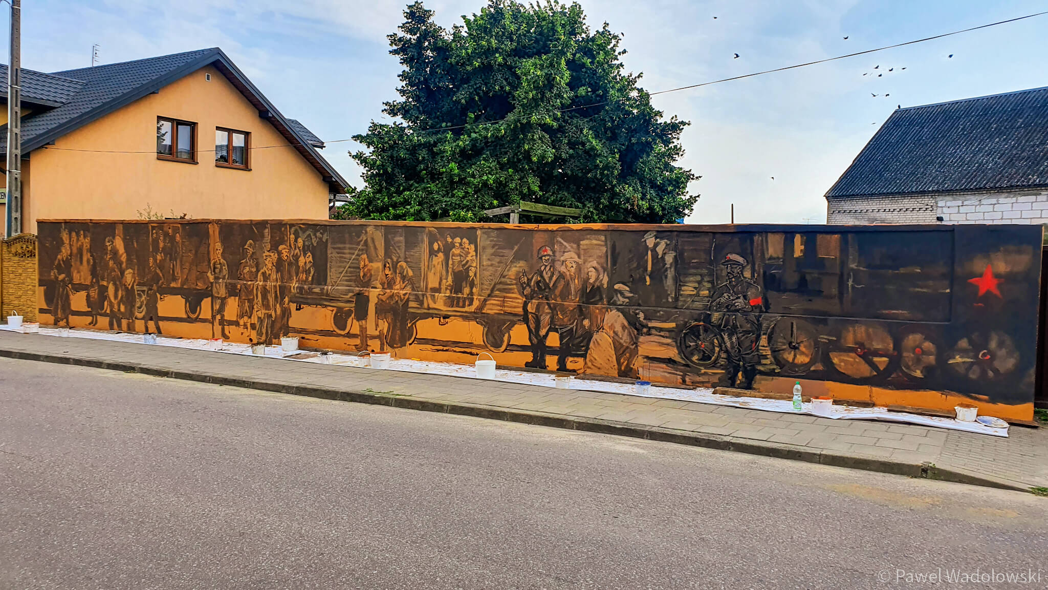 Mural upamiętniający wywózkę na Sybir powstaje w Jedwabnem