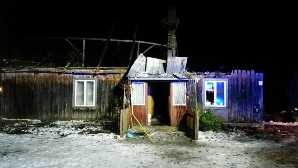 Pożar domu w powiecie suwalskim