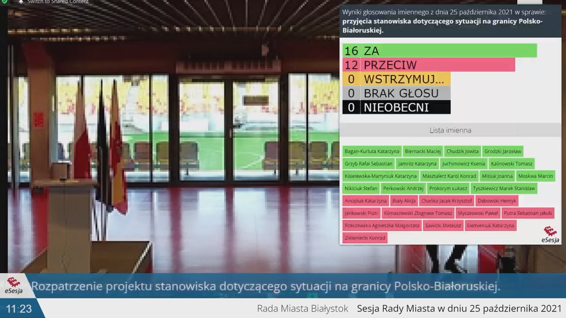 Radni miasta Białystok przyjęli stanowisko ws. sytuacji na granicy z Białorusią