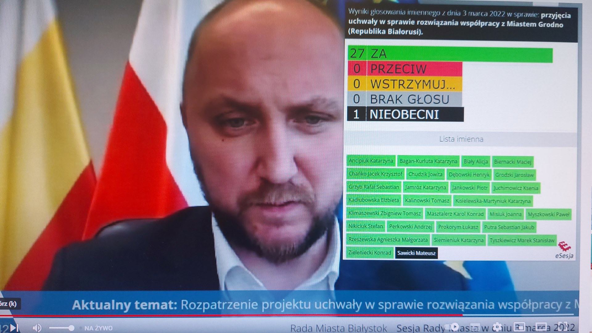 Białystok zrywa współpracę z białoruskim Grodnem - wszyscy radni "za"