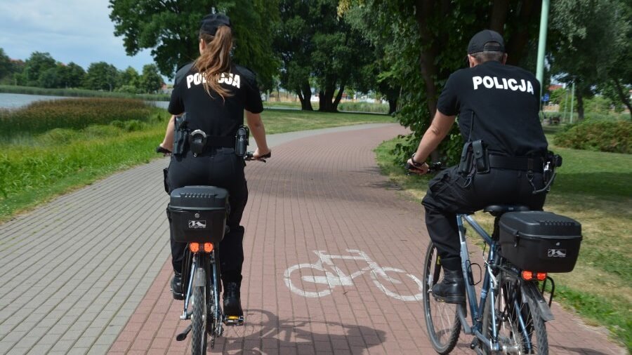 Rowerowe patrole policyjne wyjechały na ulice Grajewa