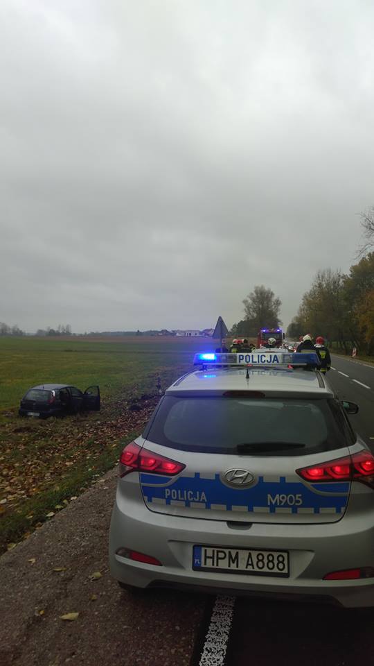 Wypadek w miejscowości Czechowizna - dachował samochód