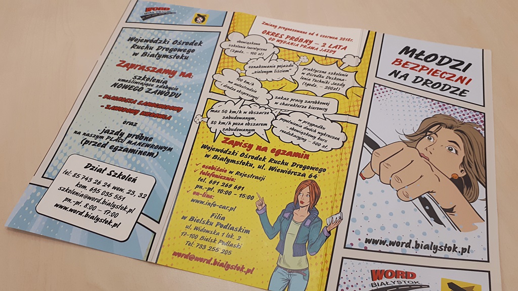 Egzaminatorzy uczą młodzież bezpiecznego zachowania na drodze