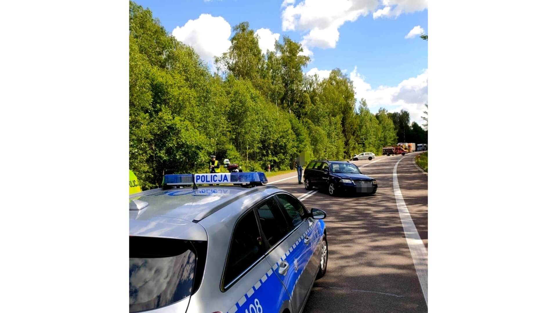 Wypadek między Sztabinem a Augustowem - 7 osób trafiło do szpitala