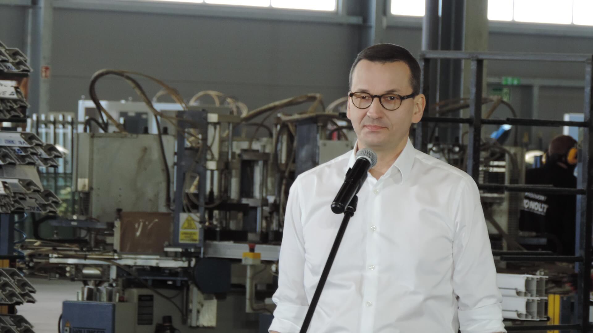 Premier Mateusz Morawiecki mówił w Zambrowie o Tarczy Antykryzysowej