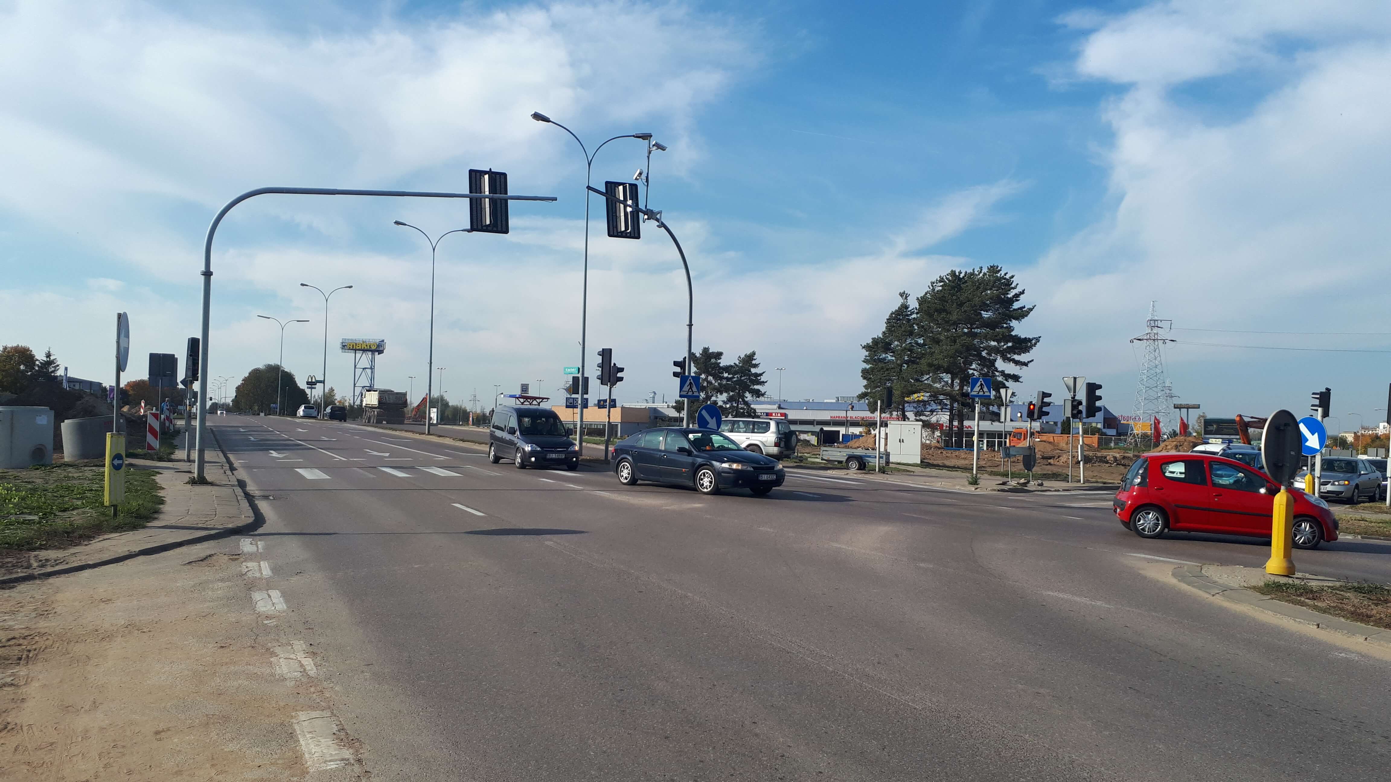 Na razie bez większych utrudnień na wyjeździe z Białegostoku w kierunku Warszawy