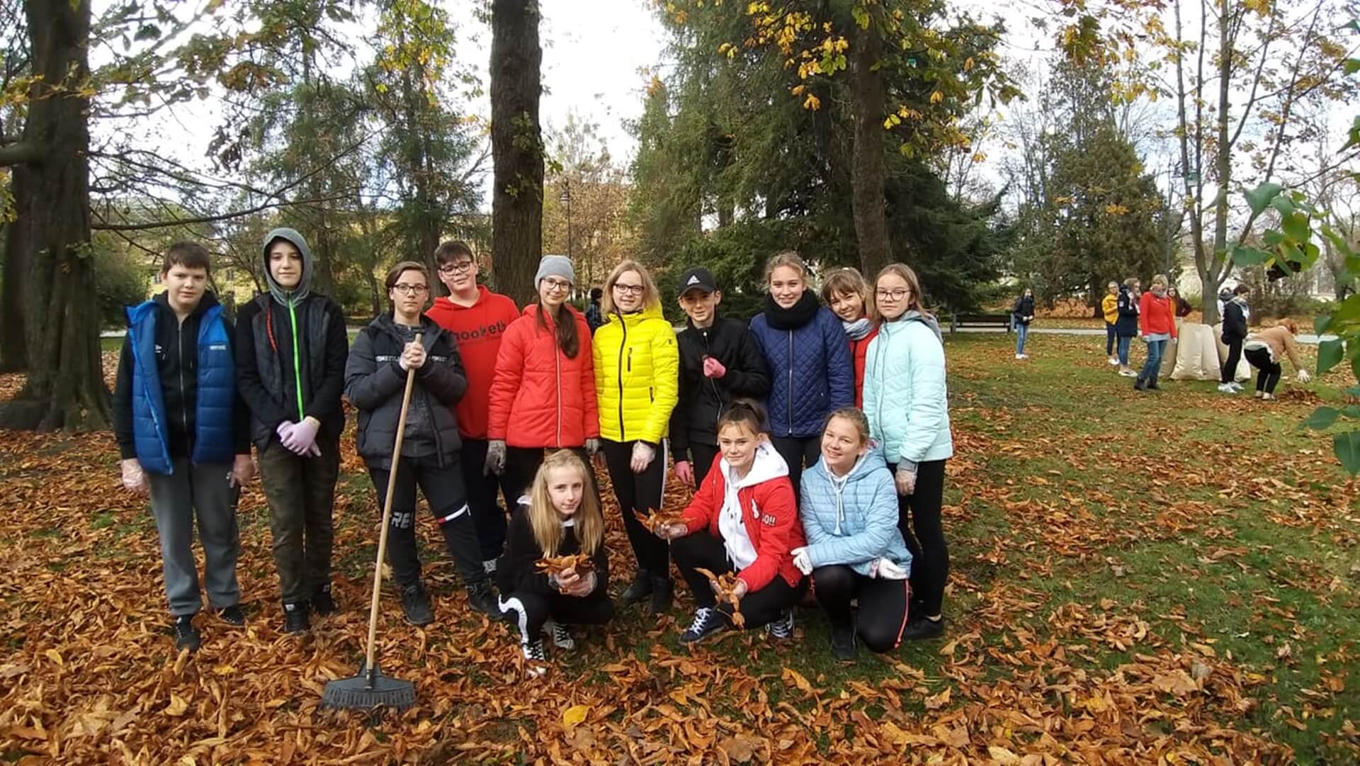 Uczniowie z białostockiej podstawówki ratują kasztanowce