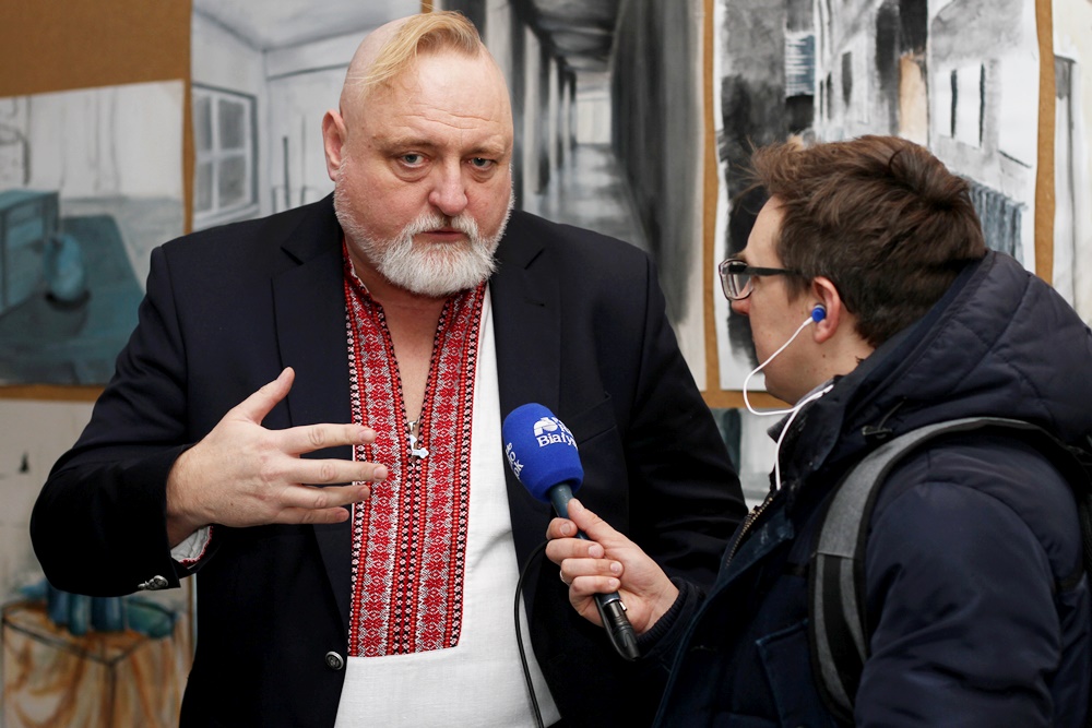 Twórca murali dr Rafał Roskowiński chce promować województwo podlaskie