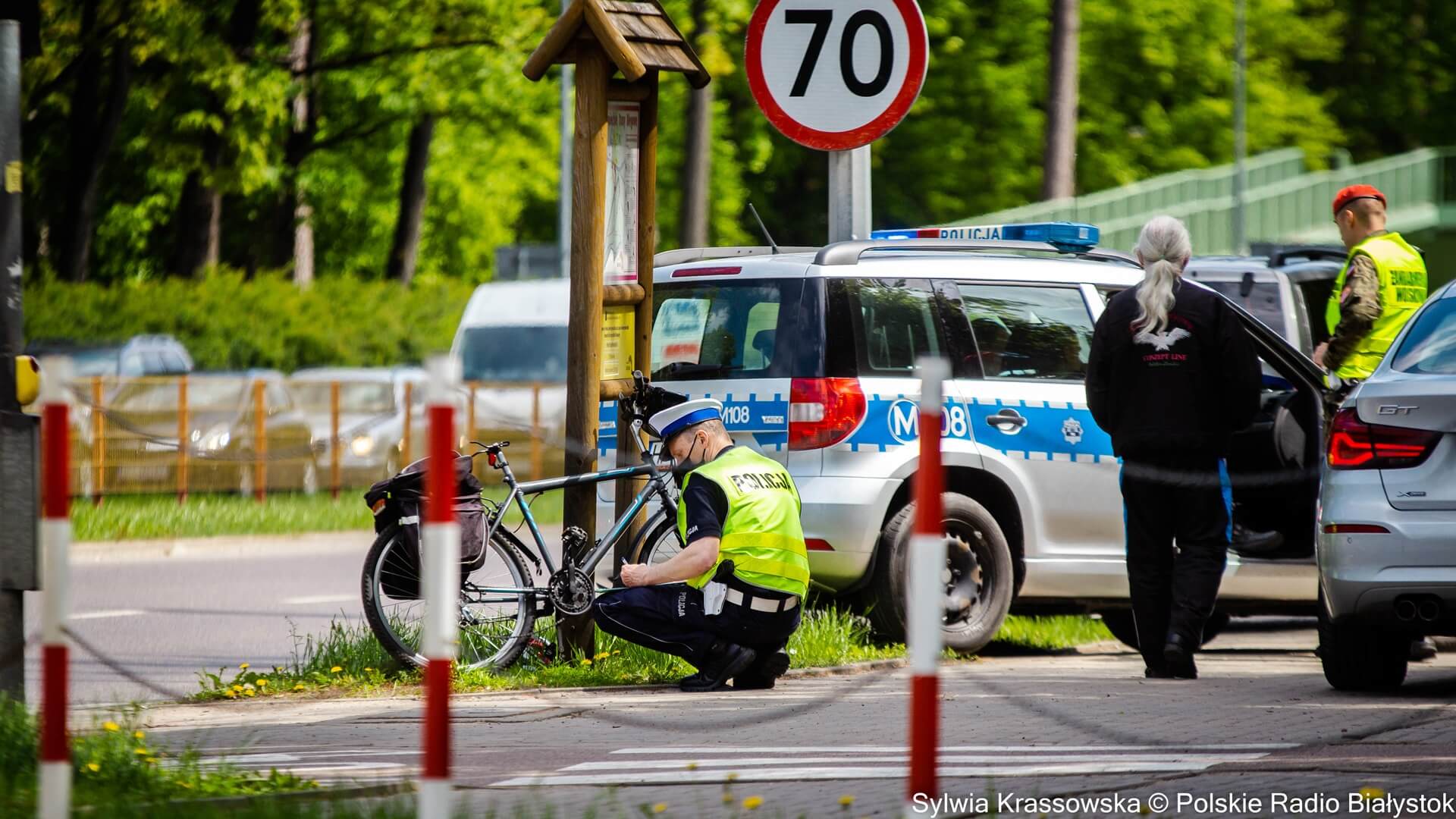 Wypadek w Białymstoku - 51-letni rowerzysta trafił do szpitala