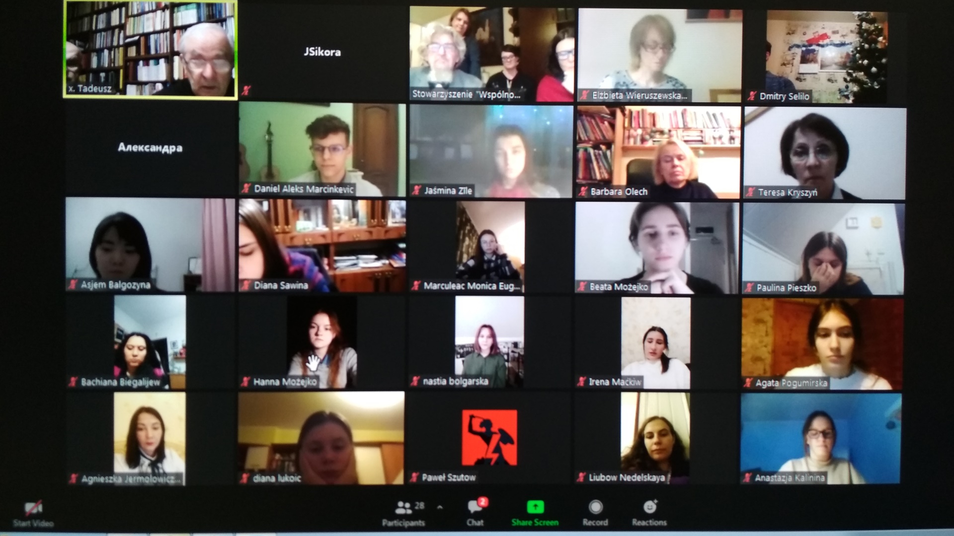 Uczestnicy konkursu recytatorskiego "Kresy" spotkali się na wspólnej wigilii - tym razem online