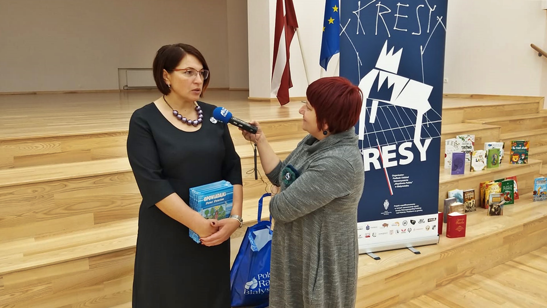 Uczniowie z polskiej szkoły na Łotwie otrzymali od Polskiego Radia Białystok klasykę literatury i nowości wydawnicze