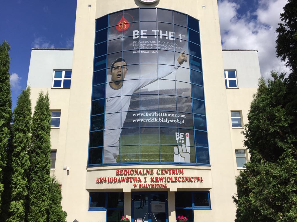 Cristiano Ronaldo promuje Regionalne Centrum Krwiodawstwa i Krwiolecznictwa w Białymstoku