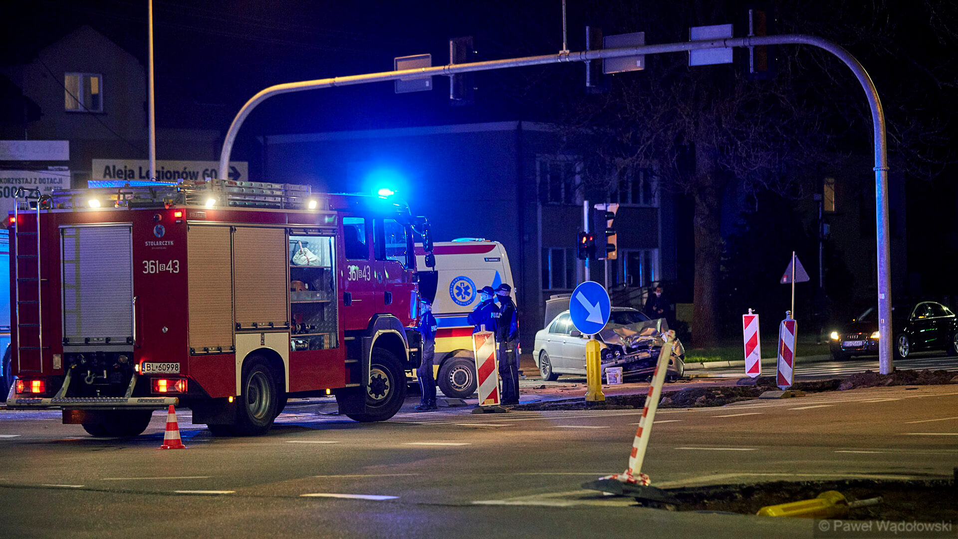 Wypadek w Łomży - trzy osoby ranne