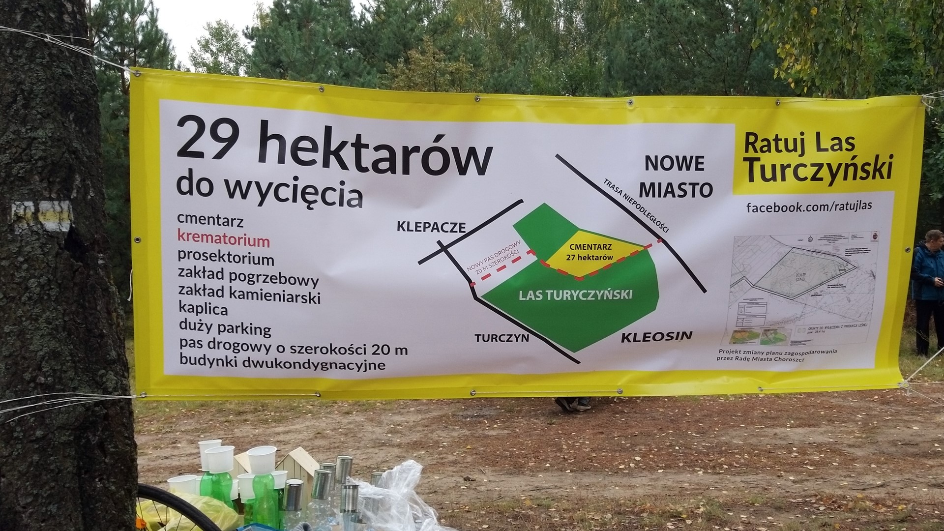 "Ratujmy Las Turczyński" - mieszkańcy protestują przeciwko wycince drzew