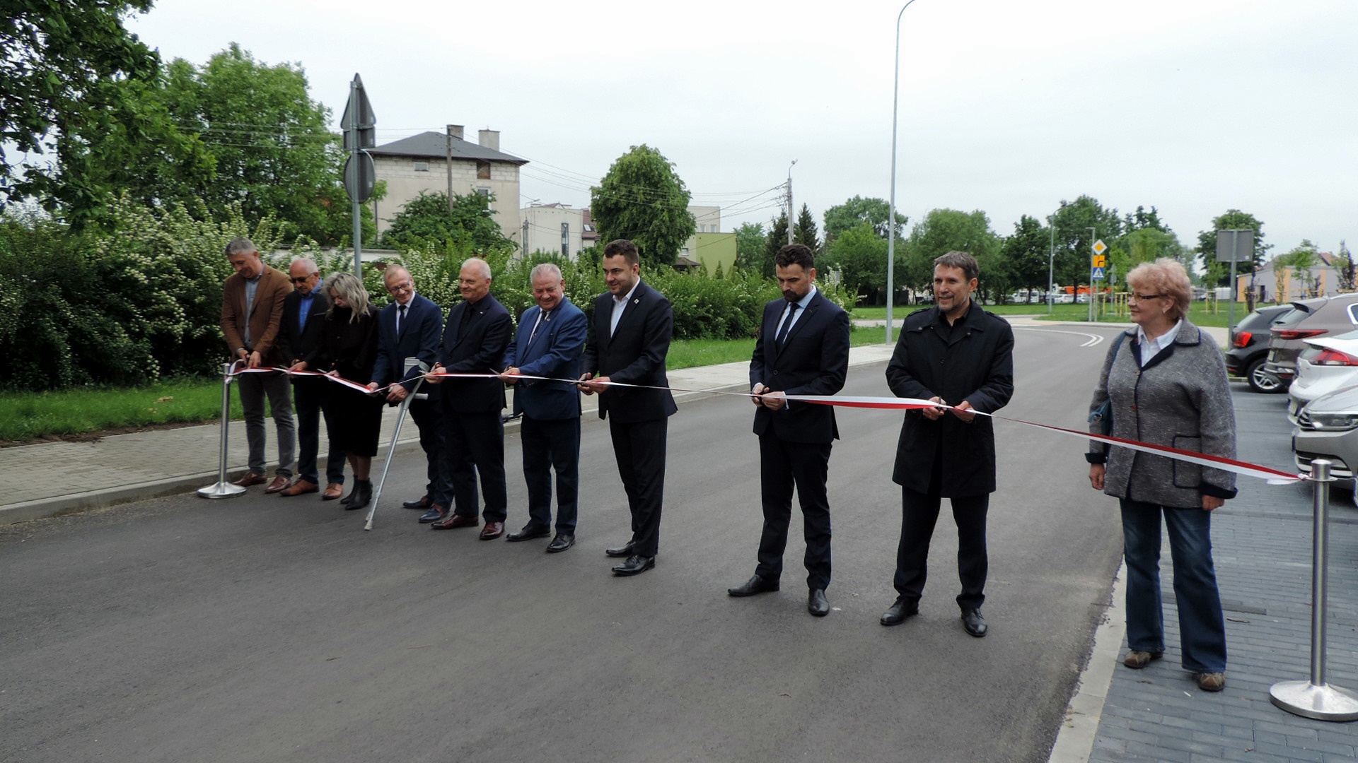 Symboliczne oddanie ul. Dmowskiego w Łomży po przebudowie