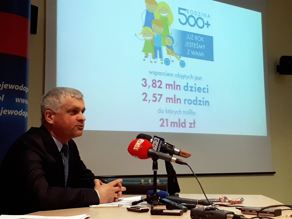 Spadek ubóstwa i wzrost liczby urodzeń w Podlaskiem - efektem programu Rodzina 500+