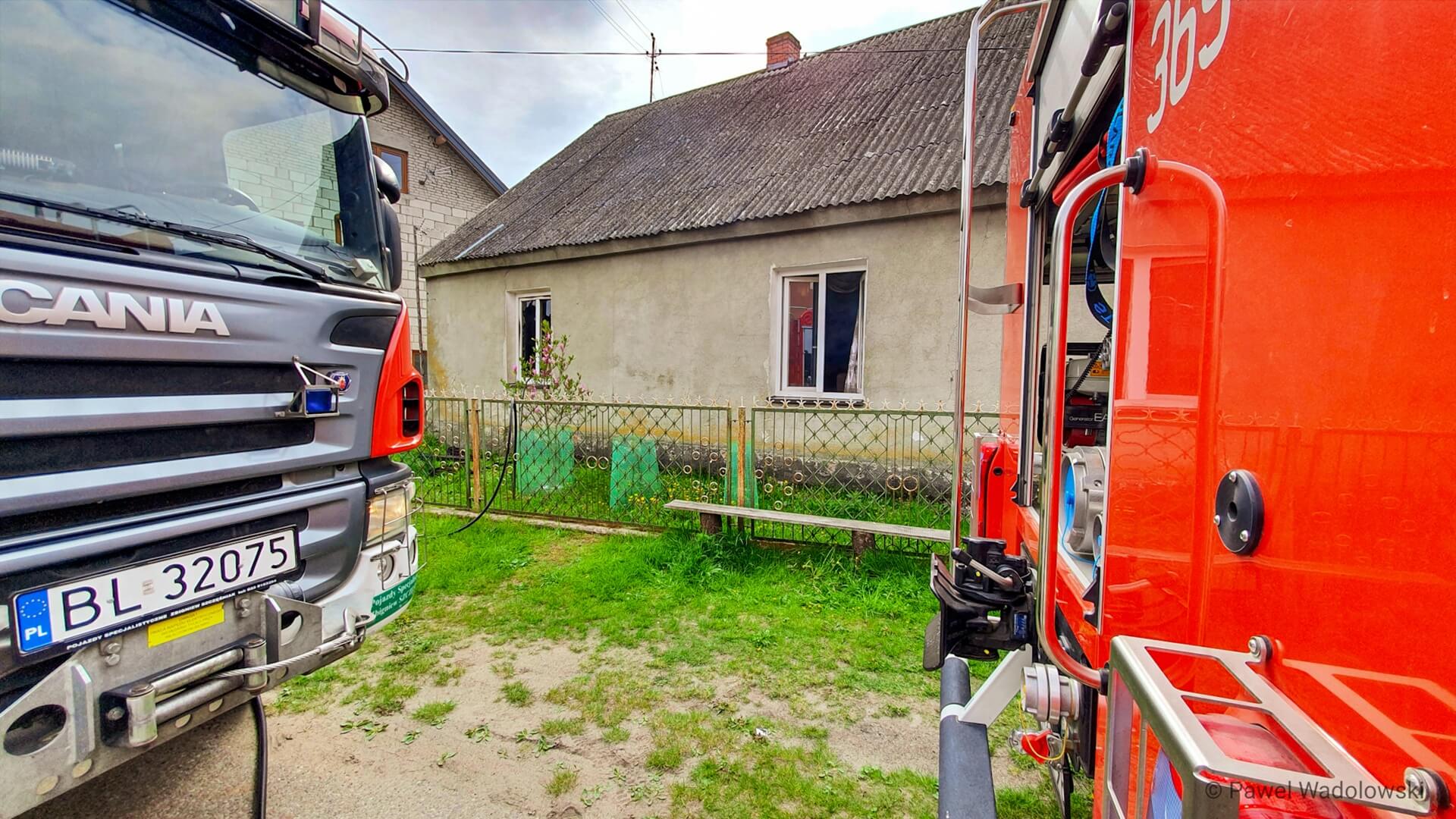 Pożar w gminie Piątnica - nie żyje 91-latek