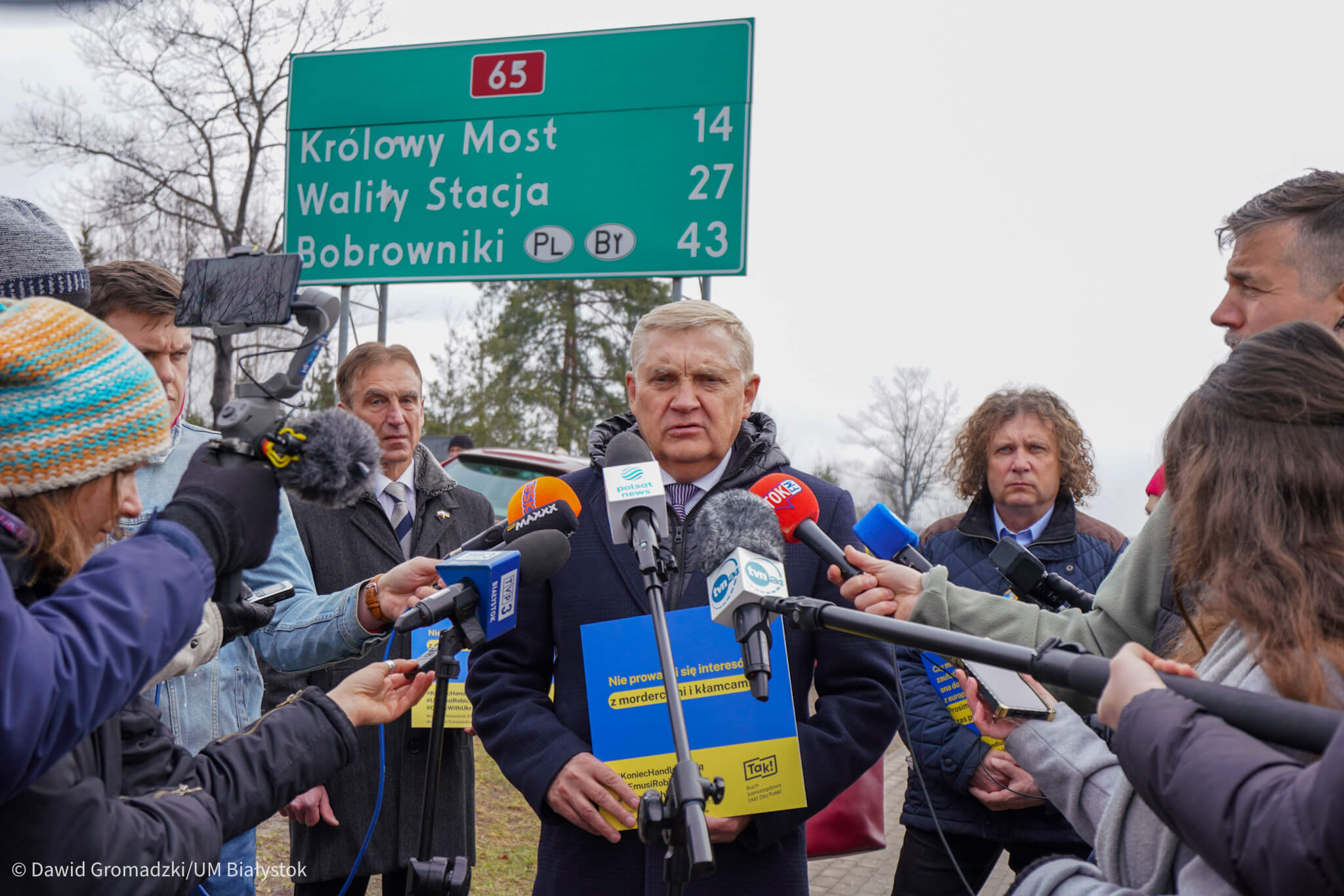 Samorządowcy z Ruchu "Tak! Dla Polski" apelują o wstrzymanie handlu z Białorusią i Rosją