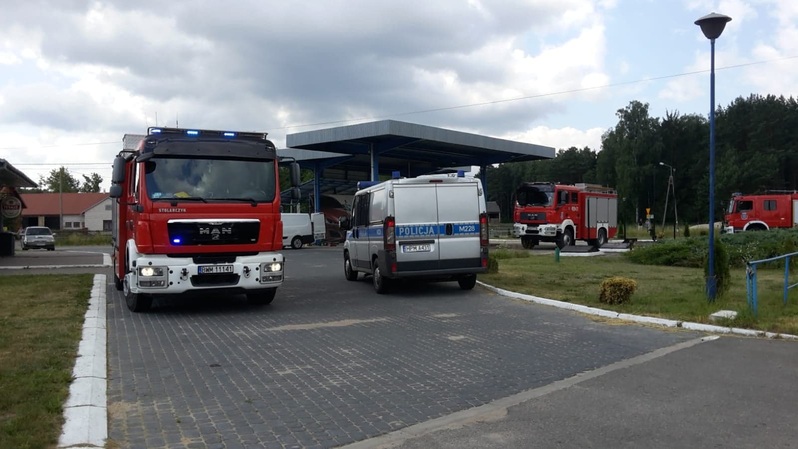 Wypadek na stacji dystrybucji gazu w gminie Ciechanowiec - poparzony mężczyzna