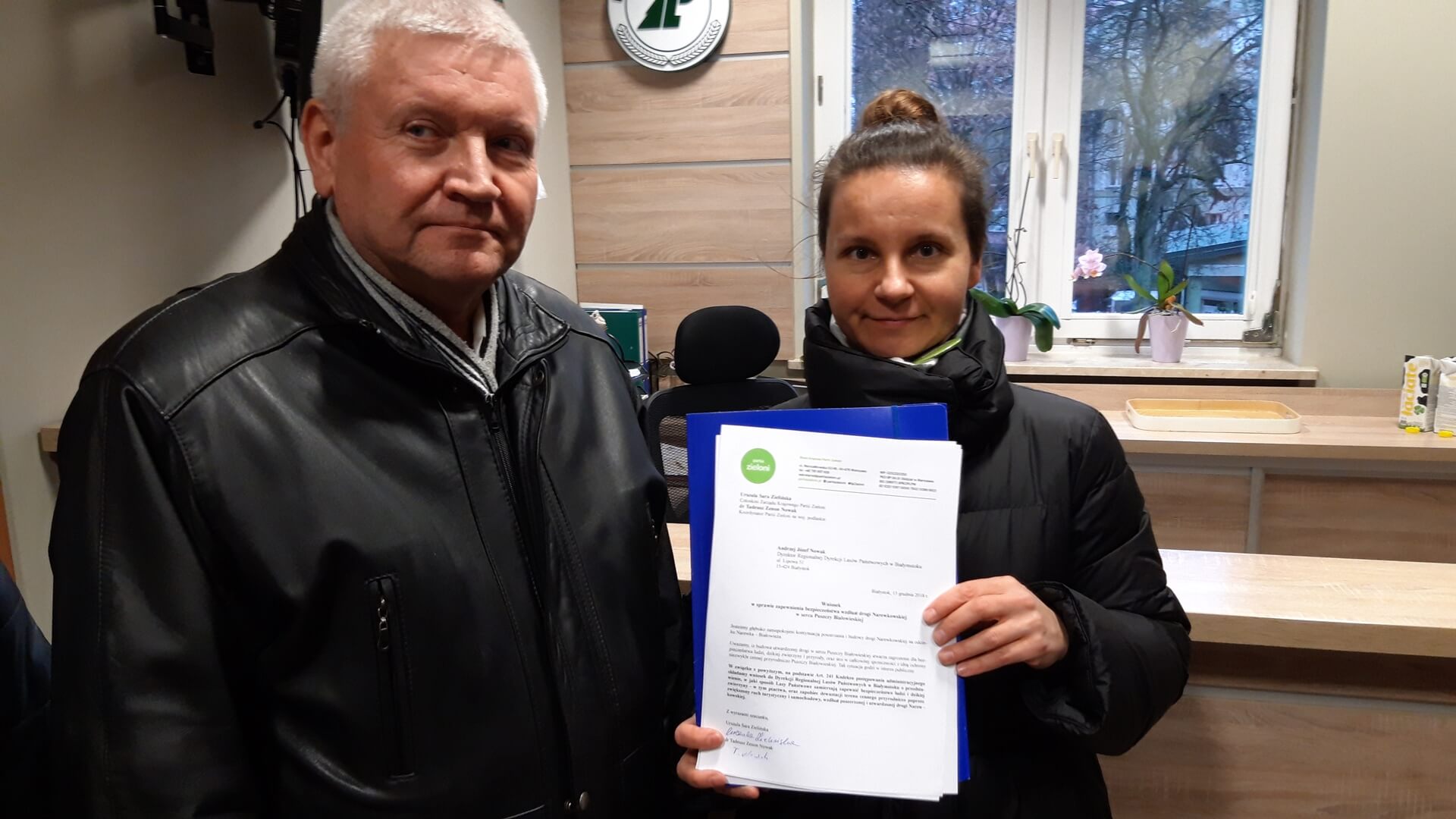 Przedstawiciele partii Zieloni pytają o bezpieczeństwo na tzw. drodze narewkowskiej