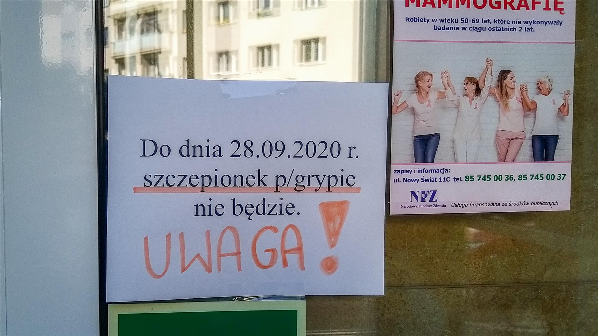 Duże zainteresowanie szczepionkami przeciw grypie w Podlaskiem - tych jeszcze nie ma