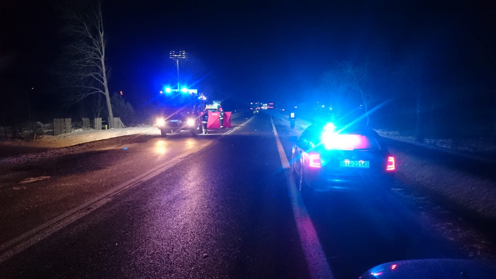 Śmiertelny wypadek w Grabówce – droga zablokowana