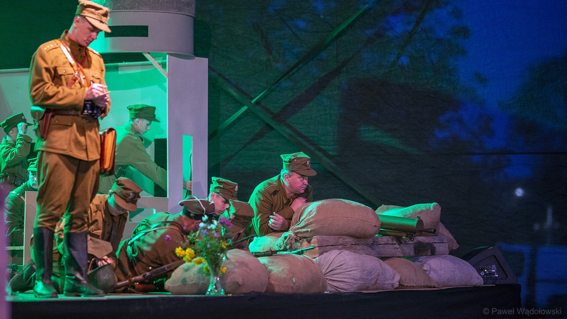 Inscenizacja "Ostatni schron Góry Strękowej" z udziałem mieszkańców Wizny