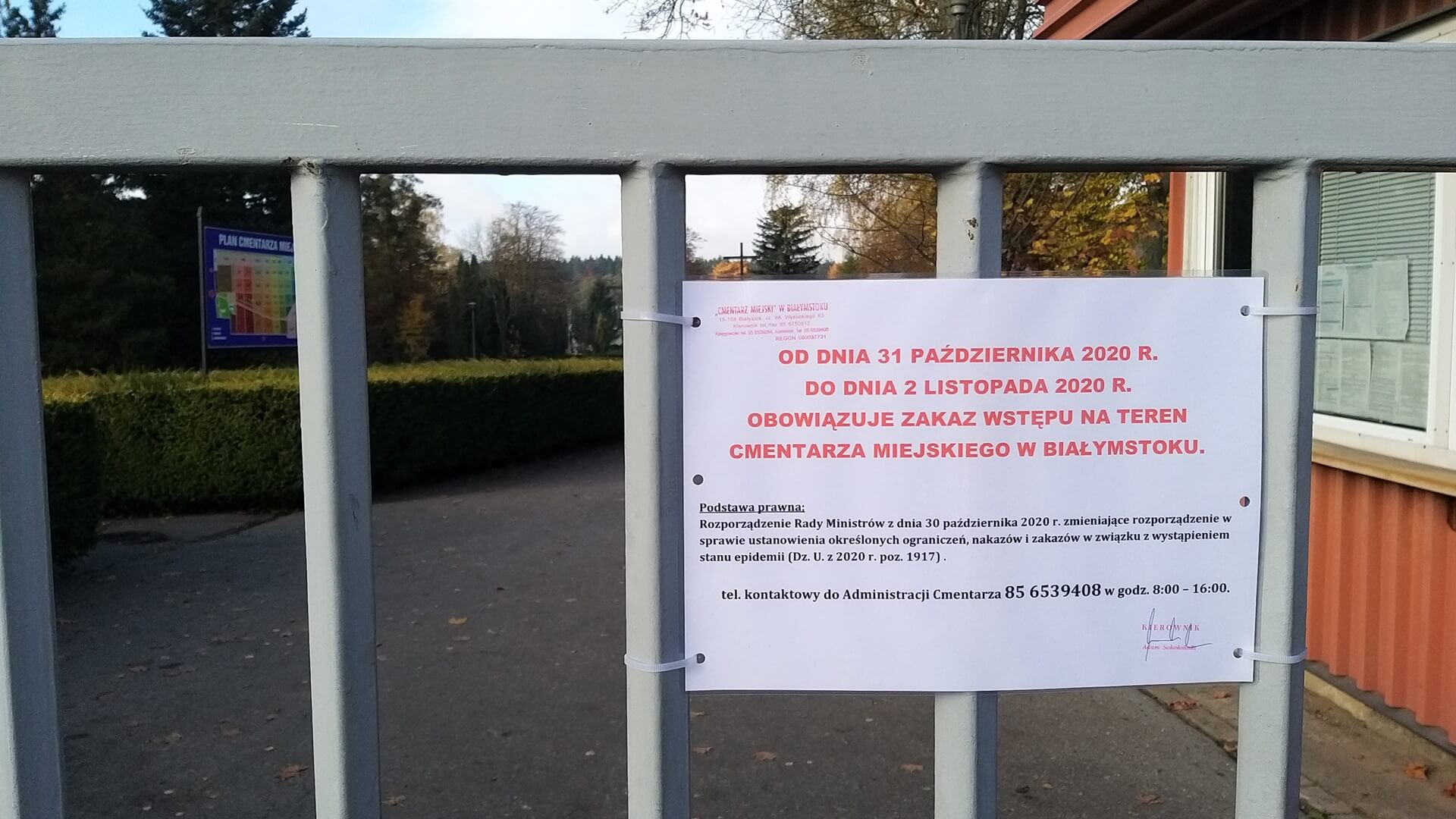 Zamknięte i puste cmentarze w województwie podlaskim [wideo]