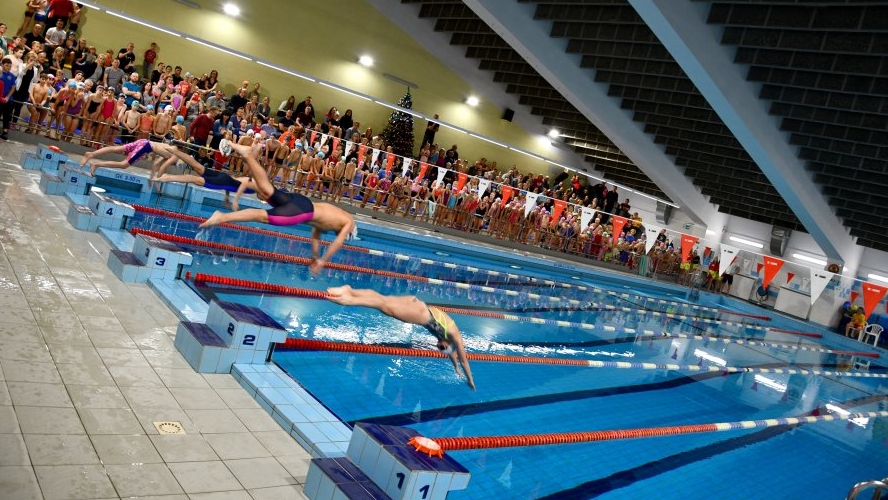 Ok. 170 dzieci wystartowało w Mikołajkowych Zawodach Pływackich w Białymstoku