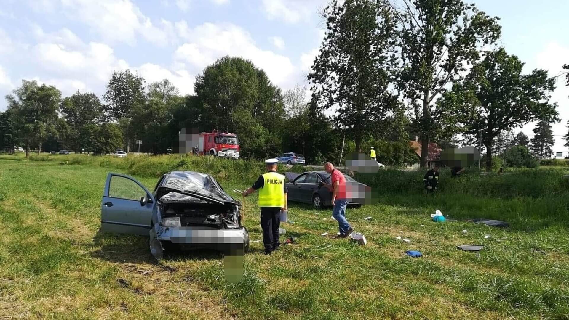 Wypadek na trasie Mońki - Białystok – dwie osoby ranne