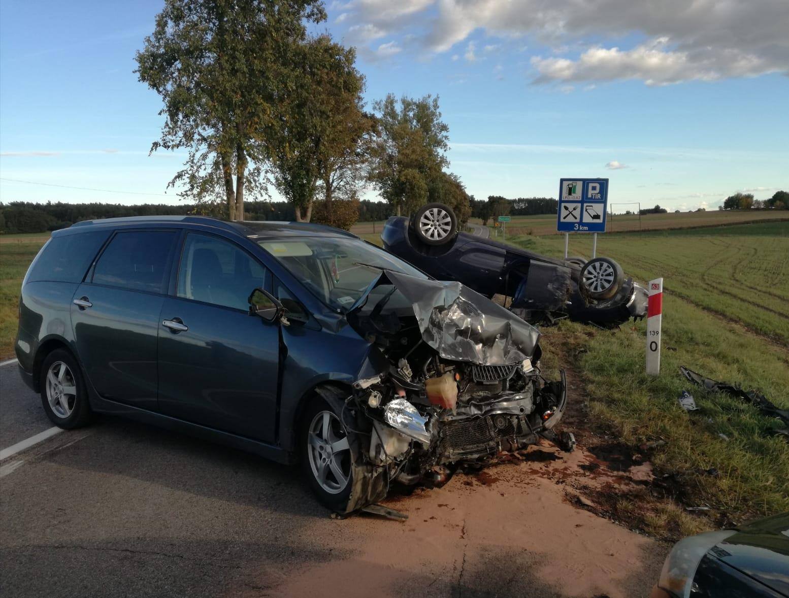 Dwie osoby ranne w wypadku koło Łomży