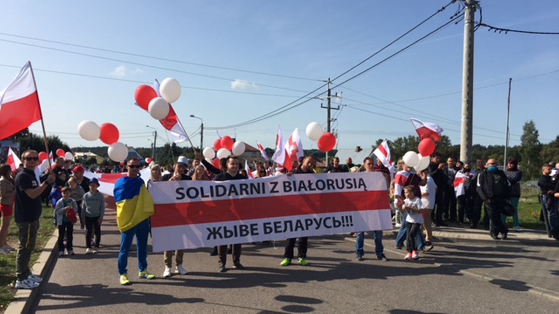 Motocykliści z całej Polski wspierają Białorusinów - akcja w Kuźnicy Białostockiej