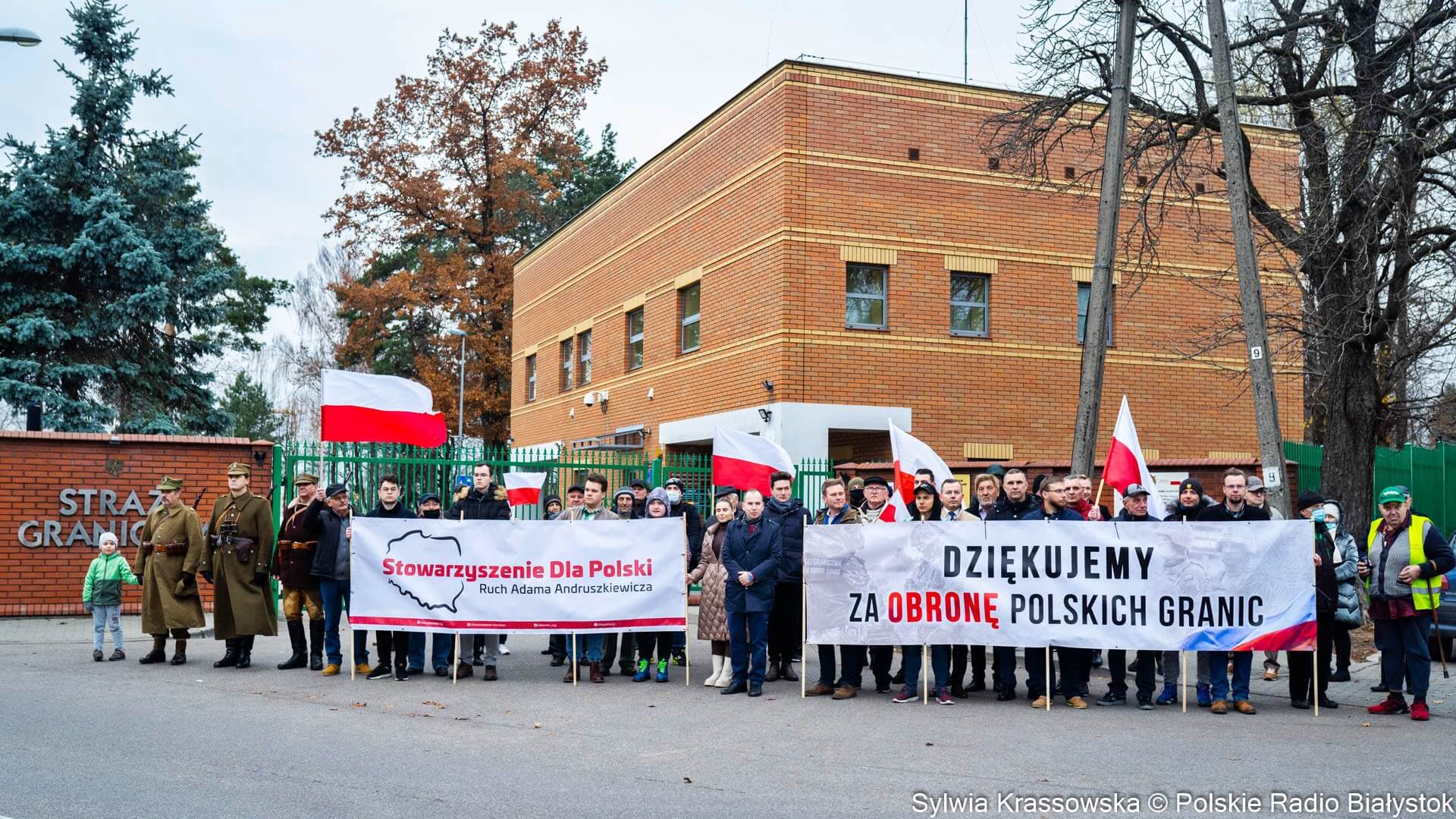 Wiec poparcia dla działań Straży Granicznej i wojska na granicy z Białorusią