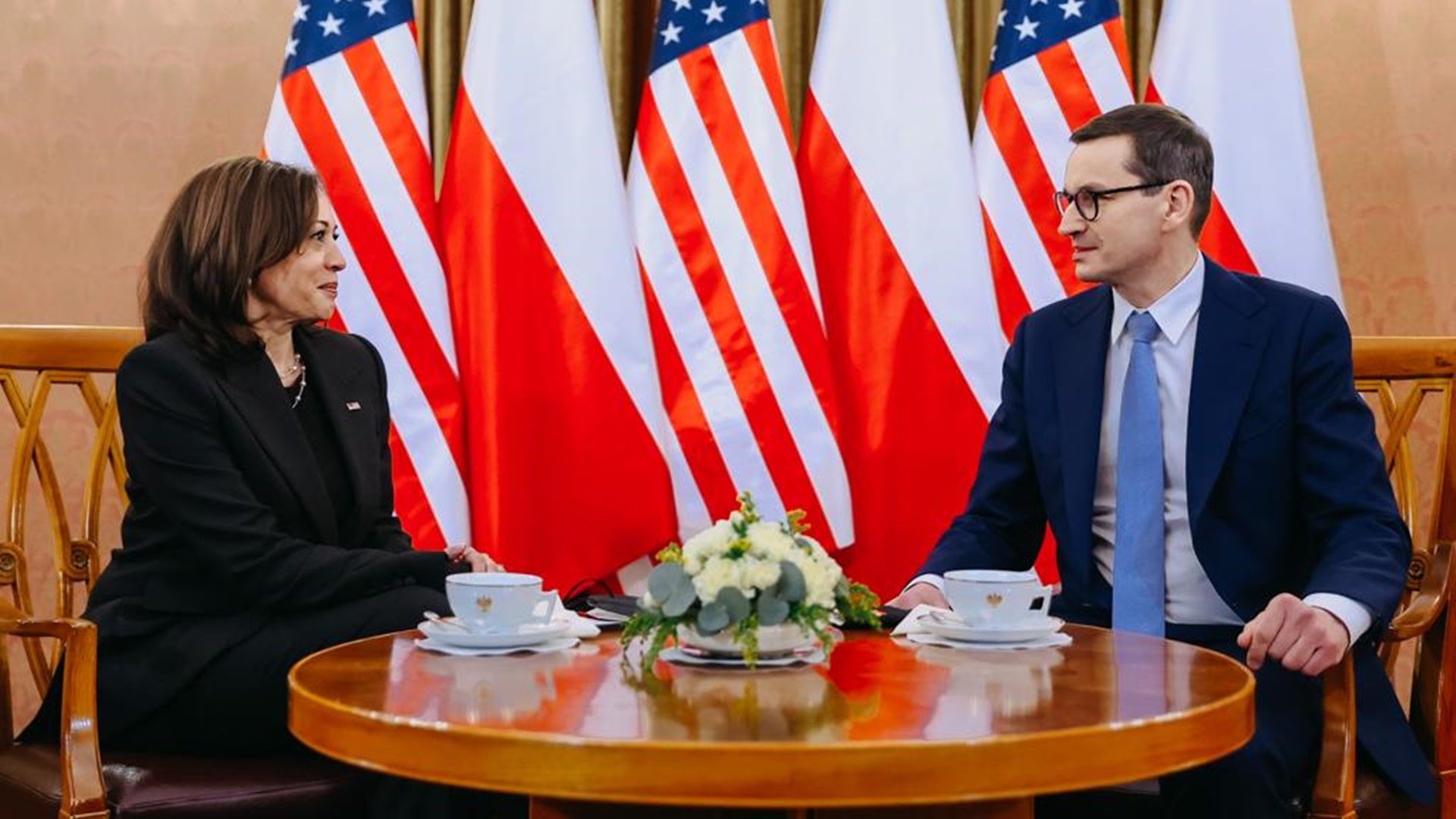 Premier Mateusz Morawiecki spotkał się z wiceprezydent USA Kamalą Harris