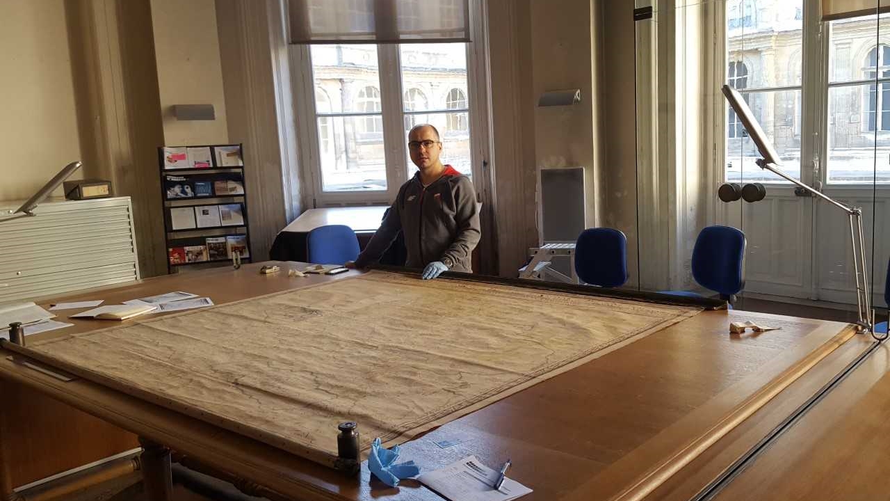 Historycy z UwB odnaleźli w paryskim archiwum mapę Rzeczypospolitej z XVII w.