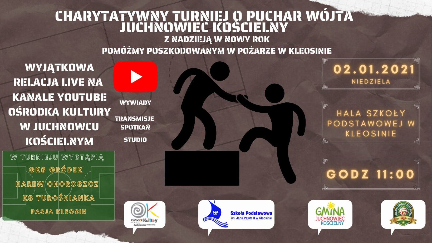 Charytatywny turniej piłki nożnej na rzecz pogorzelców z Kleosina