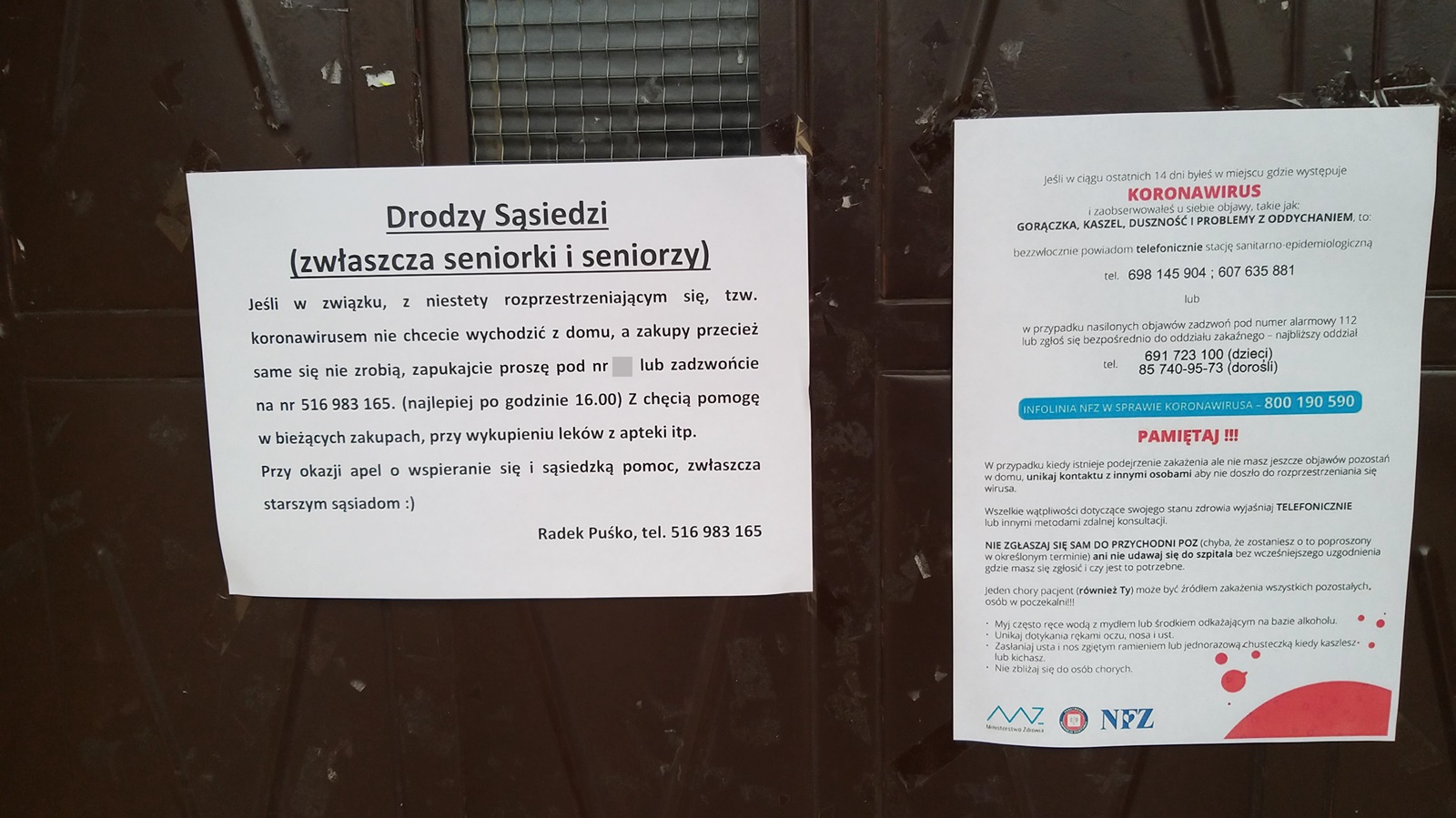 W związku z koronawirusem, białostoczanin chce pomagać sąsiadom w robieniu zakupów