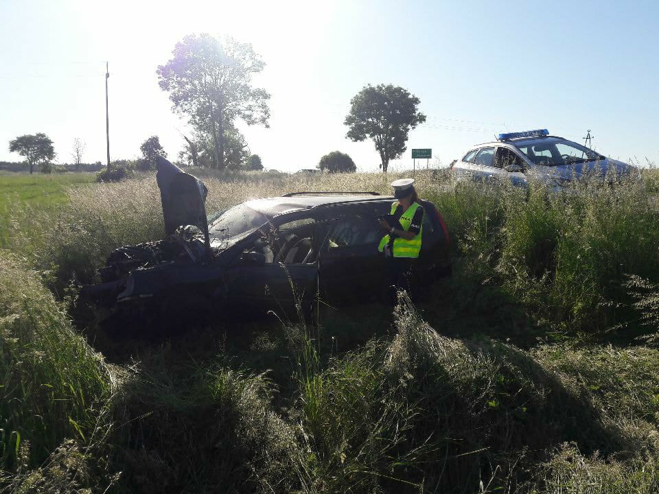 Wypadek koło Wizny – 1 osoba ranna