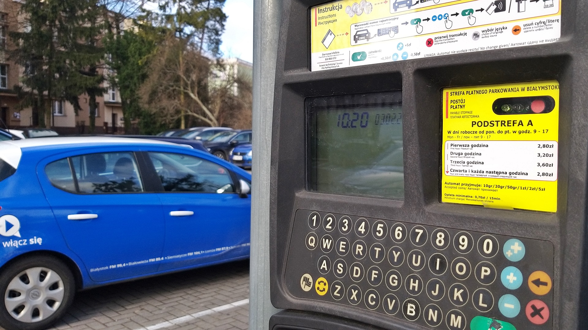 W Białymstoku od listopada drożej w strefie płatnego parkowania