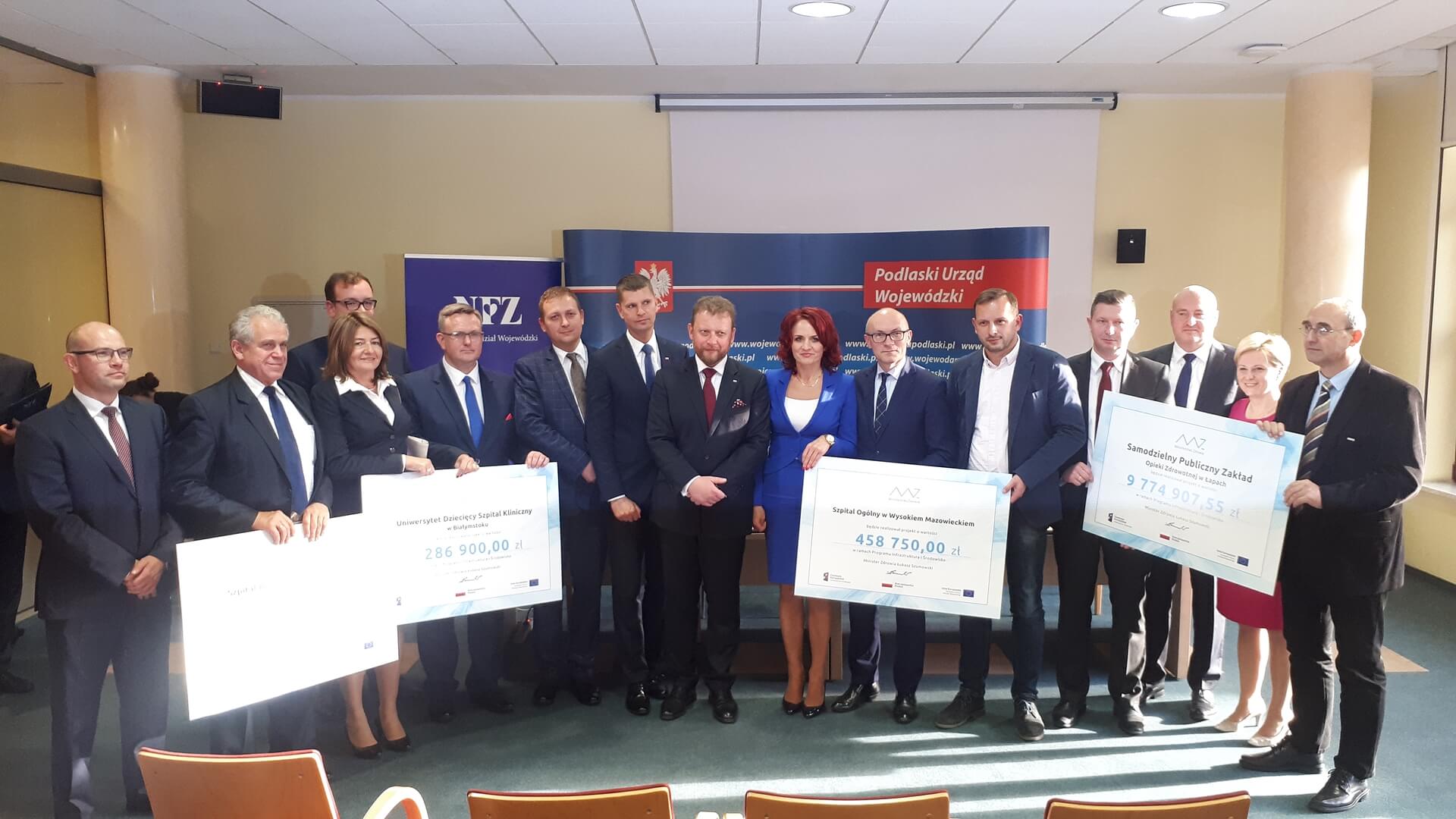 Ponad 15 mln zł dostaną cztery szpitale i jedna uczelnia niepaństwowa w Podlaskiem