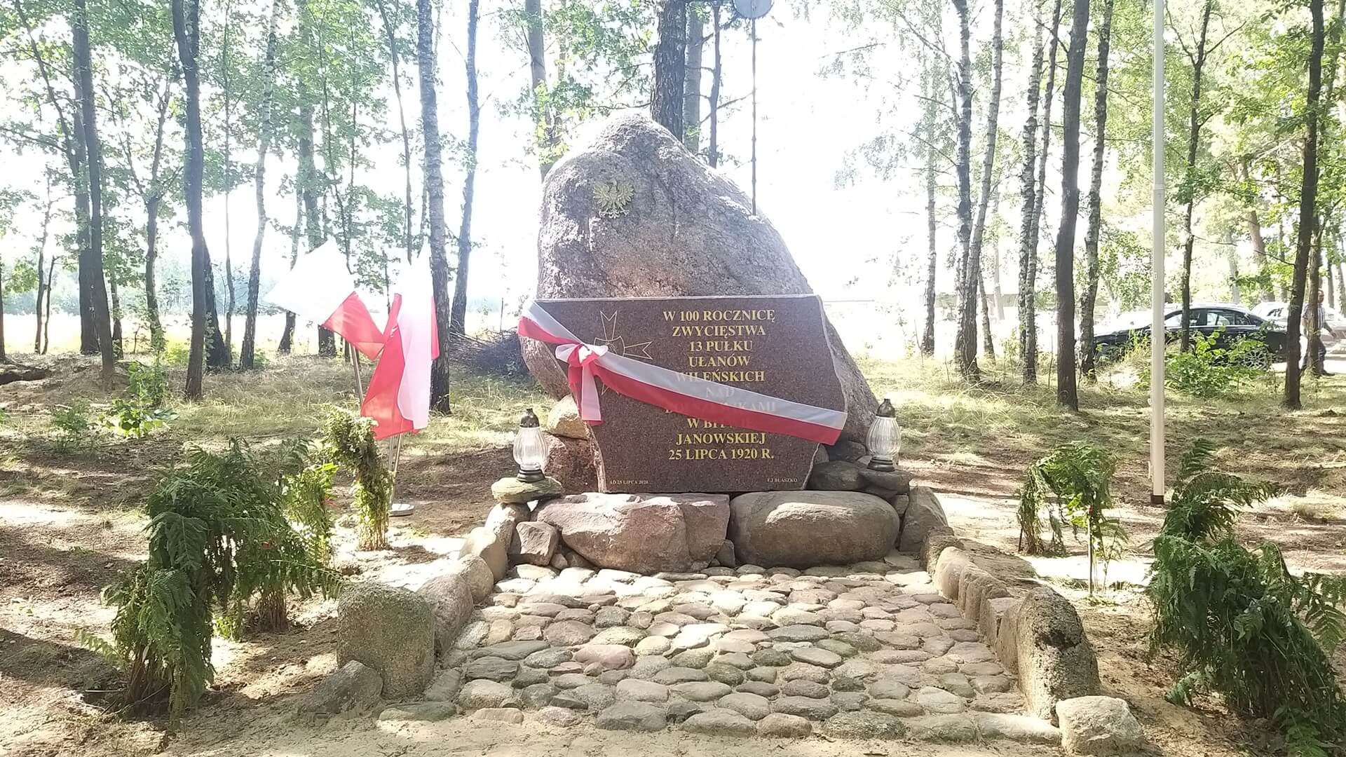 Pamiątkowa tablica w setną rocznicę bitwy pod Janowem