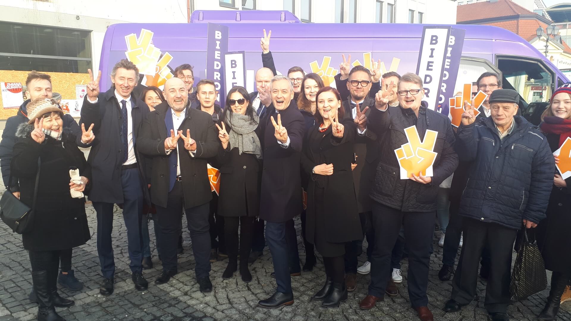 Lider partii Wiosna odwiedził Białystok