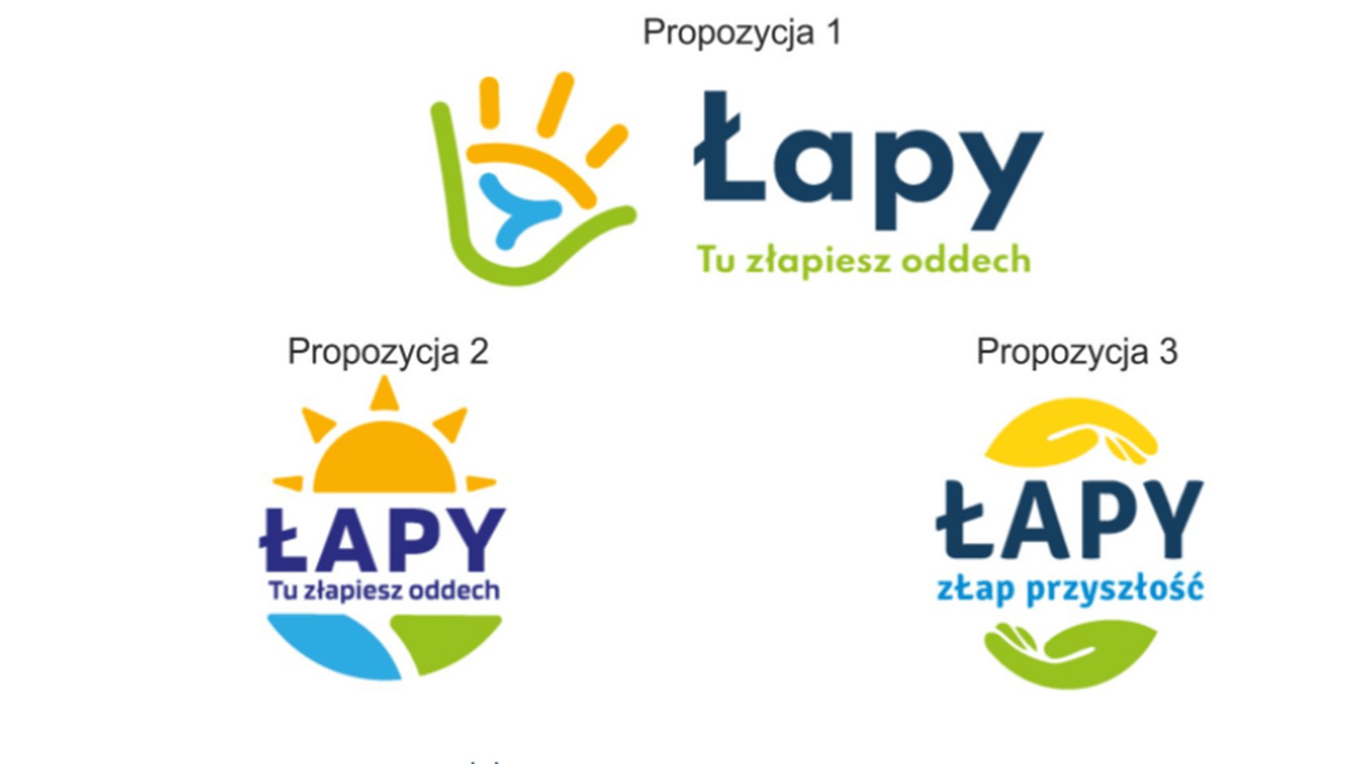 Łapy będą miały logo - mieszkańcy mogą wybierać spośród trzech propozycji