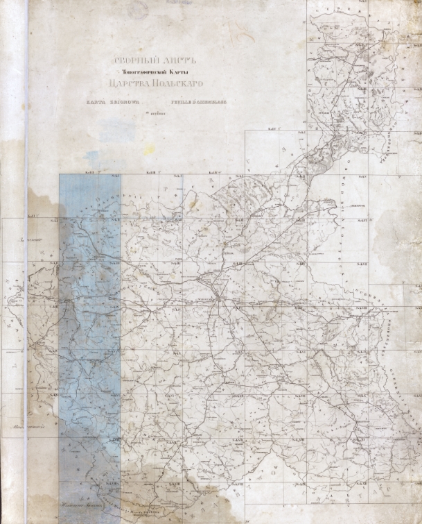 Białostocka biblioteka uniwersytecka udostępniła mapę Królestwa Polskiego z XIX w.
