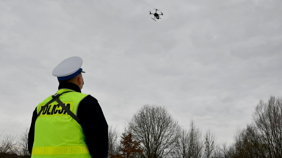 Dron na wyposażeniu podlaskiej drogówki