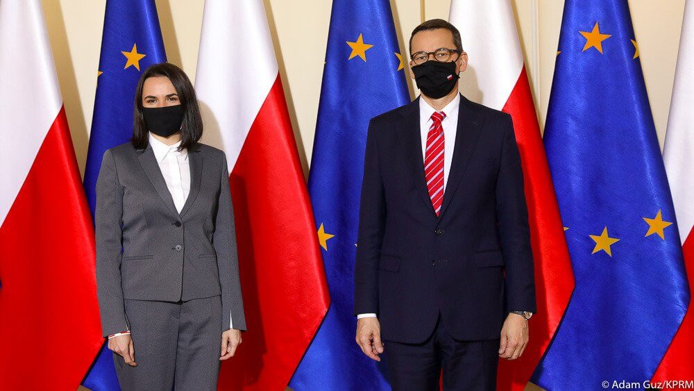 Premier z Cichanouską m.in. o pomocy dla opozycji białoruskiej oraz osób represjonowanych