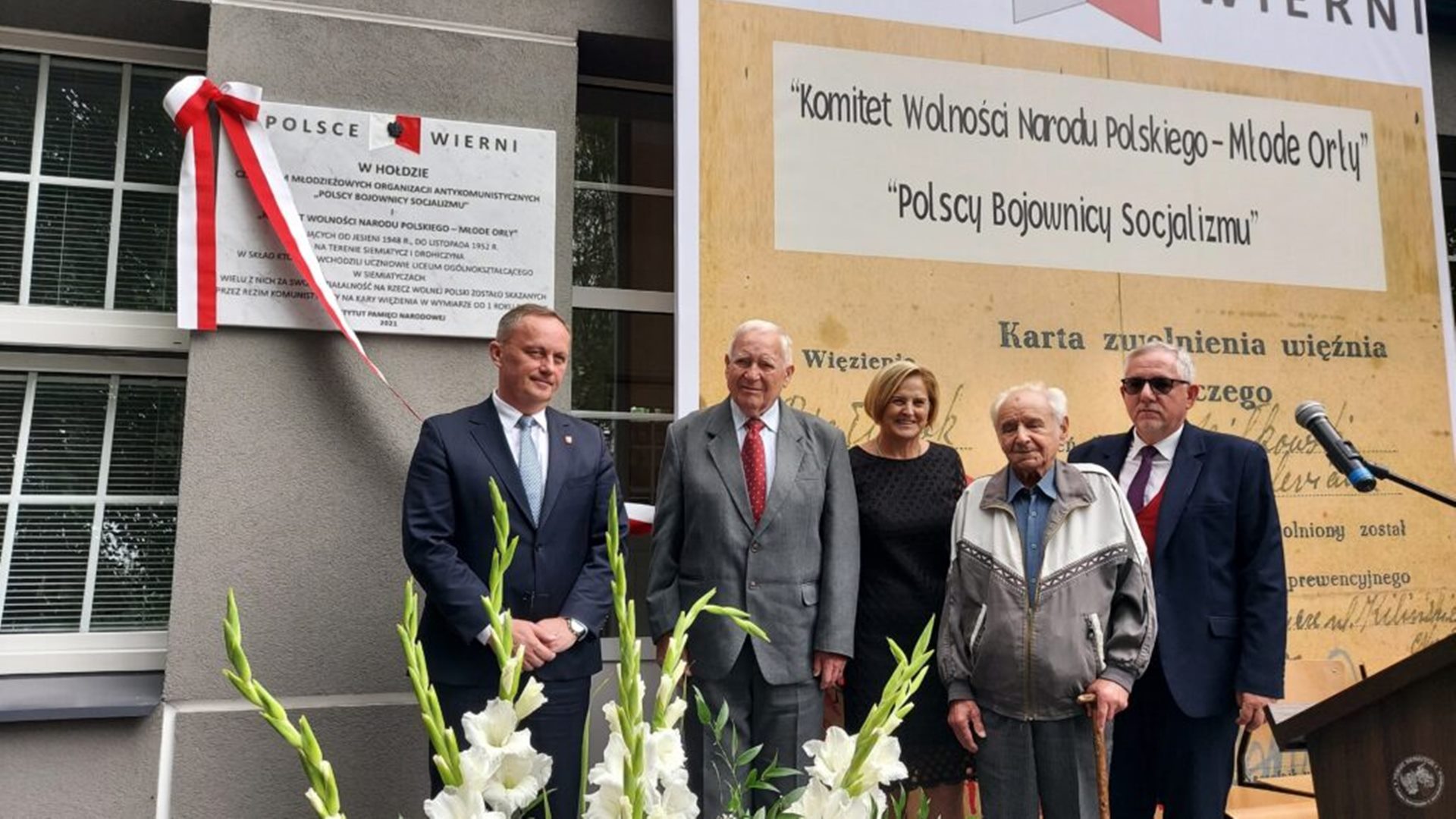 W Siemiatyczach odsłonięto tablicę upamiętniającą członków organizacji antykomunistycznych